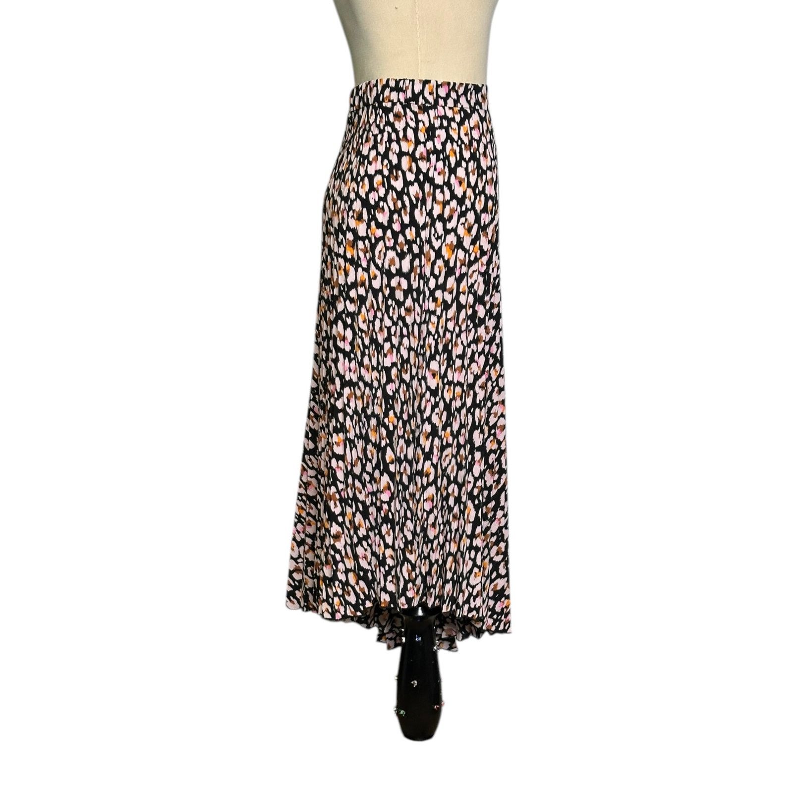 Sanctuary Sanctuary black cream floral pleated midi skirt size large Size 30" / US 8 / IT 44 - 15 Thumbnail