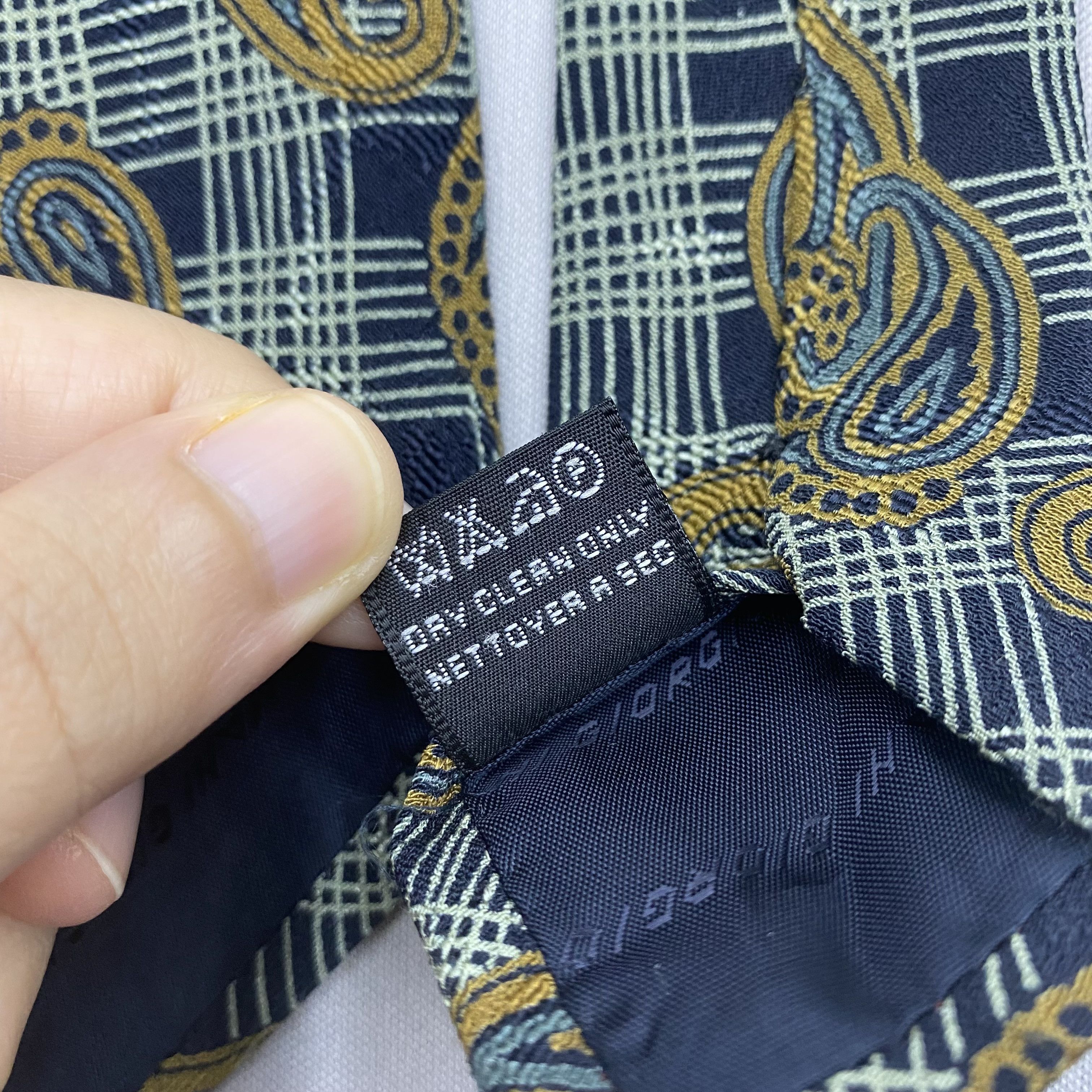 Giorgio Armani Vintage Giorgio Armani SILK Necktie Cravate Pure Silk Size ONE SIZE - 8 Thumbnail