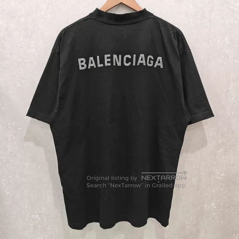 Balenciaga Balenciaga Front and Back Letter Rhinestone Washed Short S Size US S / EU 44-46 / 1 - 2 Thumbnail