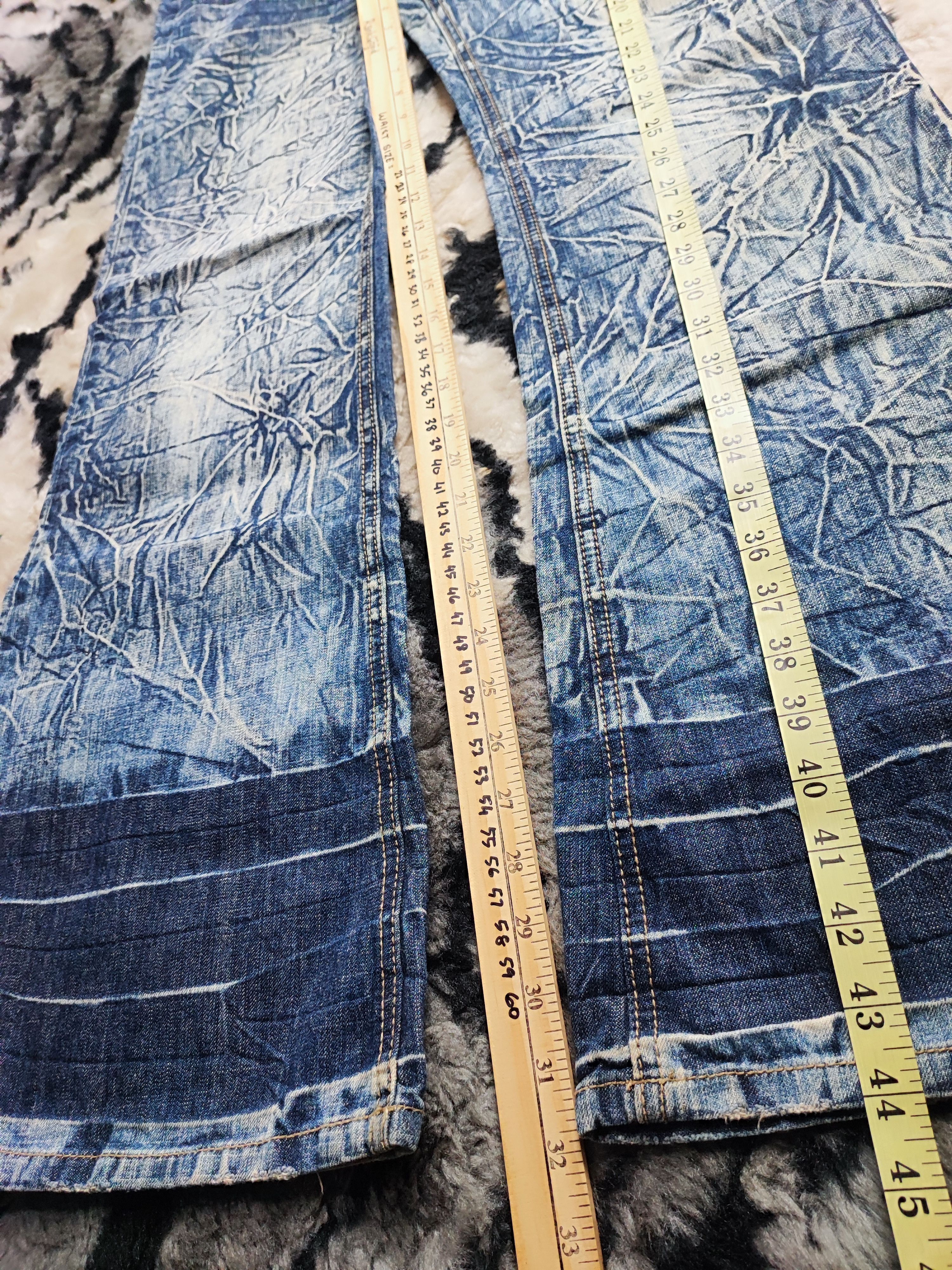 14th Addiction Vintage energy y2k bootcut baggy wide leg flare denim jeans Size US 35 - 10 Thumbnail