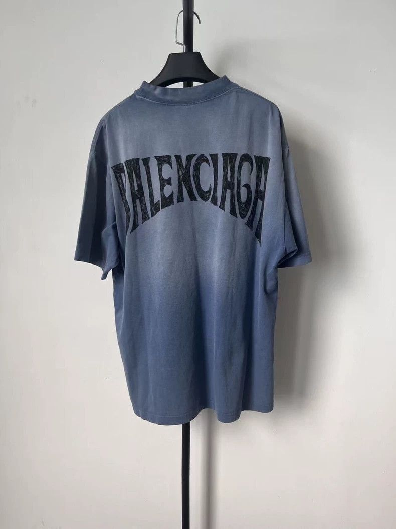 Balenciaga Logo Embroidered Short Sleeve T-Shirt - dmc