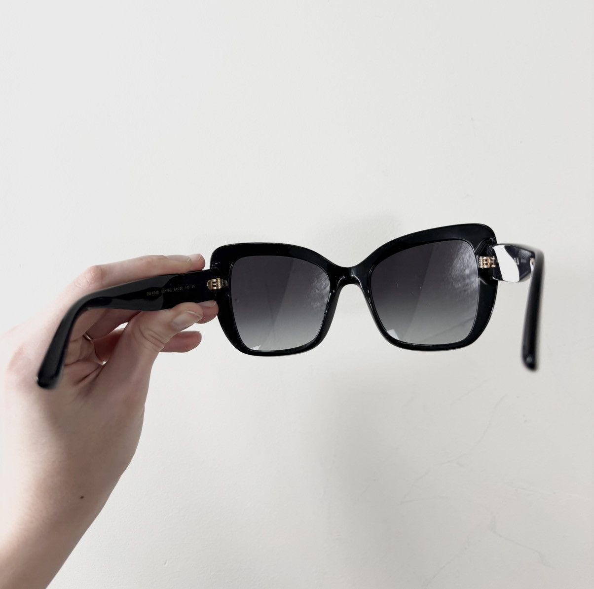 Dolce & Gabbana Dolce & Gabbana DG4348 501/8G Cat-Eye Sunglasses Black Size ONE SIZE - 14 Thumbnail
