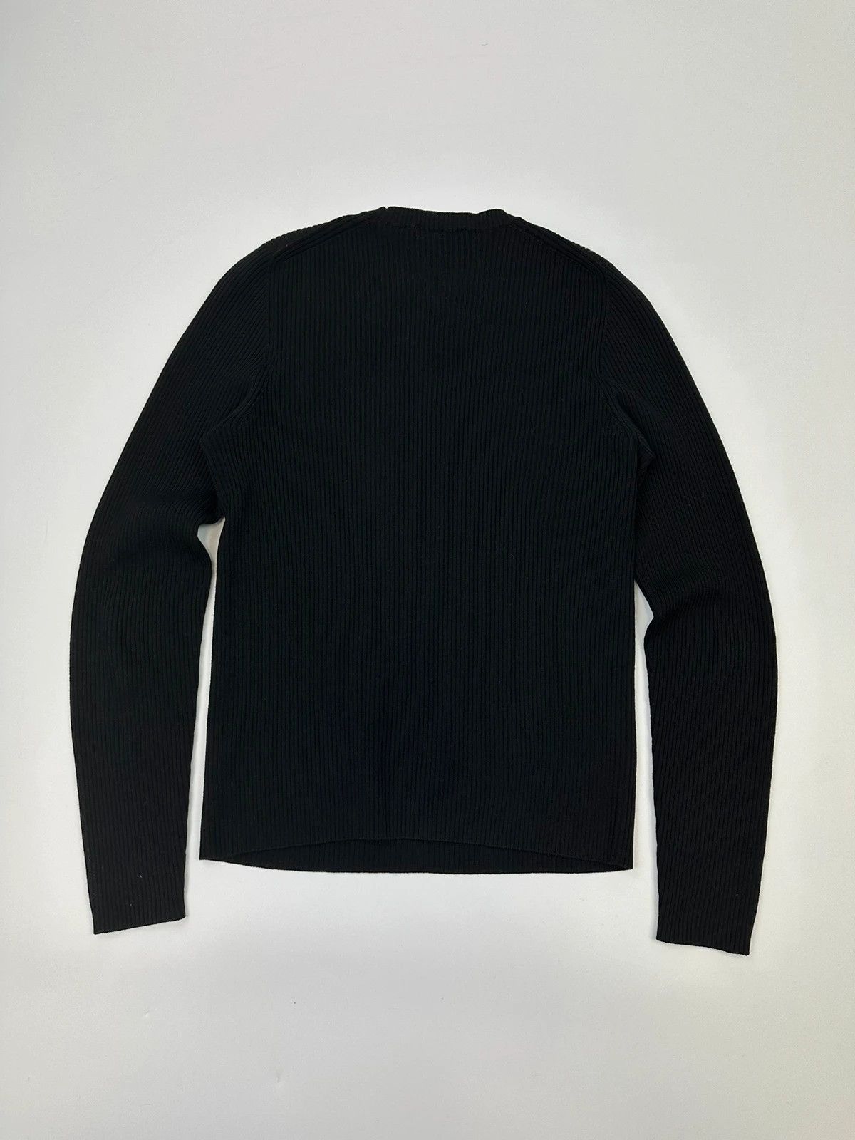 Prada Prada Milano 00’s Black Ribbed Wool & Silk Longlseeves Size S / US 4 / IT 40 - 5 Thumbnail