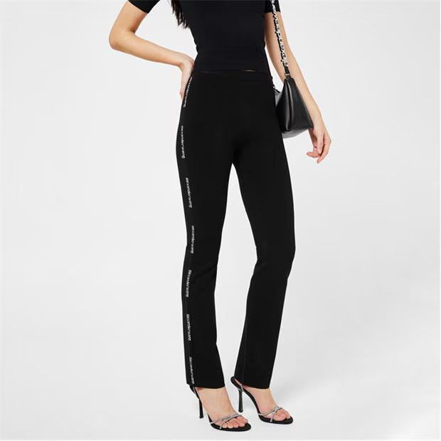 Alexander Wang o1g2r1mq0824 Jacquard Logo Legging in Black & White Size 29" - 6 Thumbnail
