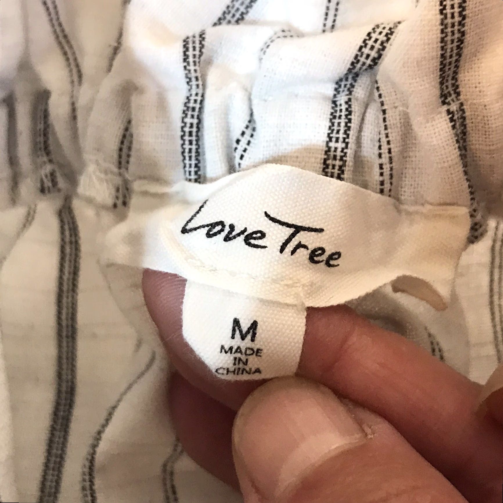 Vintage LOVE TREE Striped Pull-On Shorts Womens Size M White Casual Paperbag Comfort Size 32" / US 10 / IT 46 - 3 Thumbnail