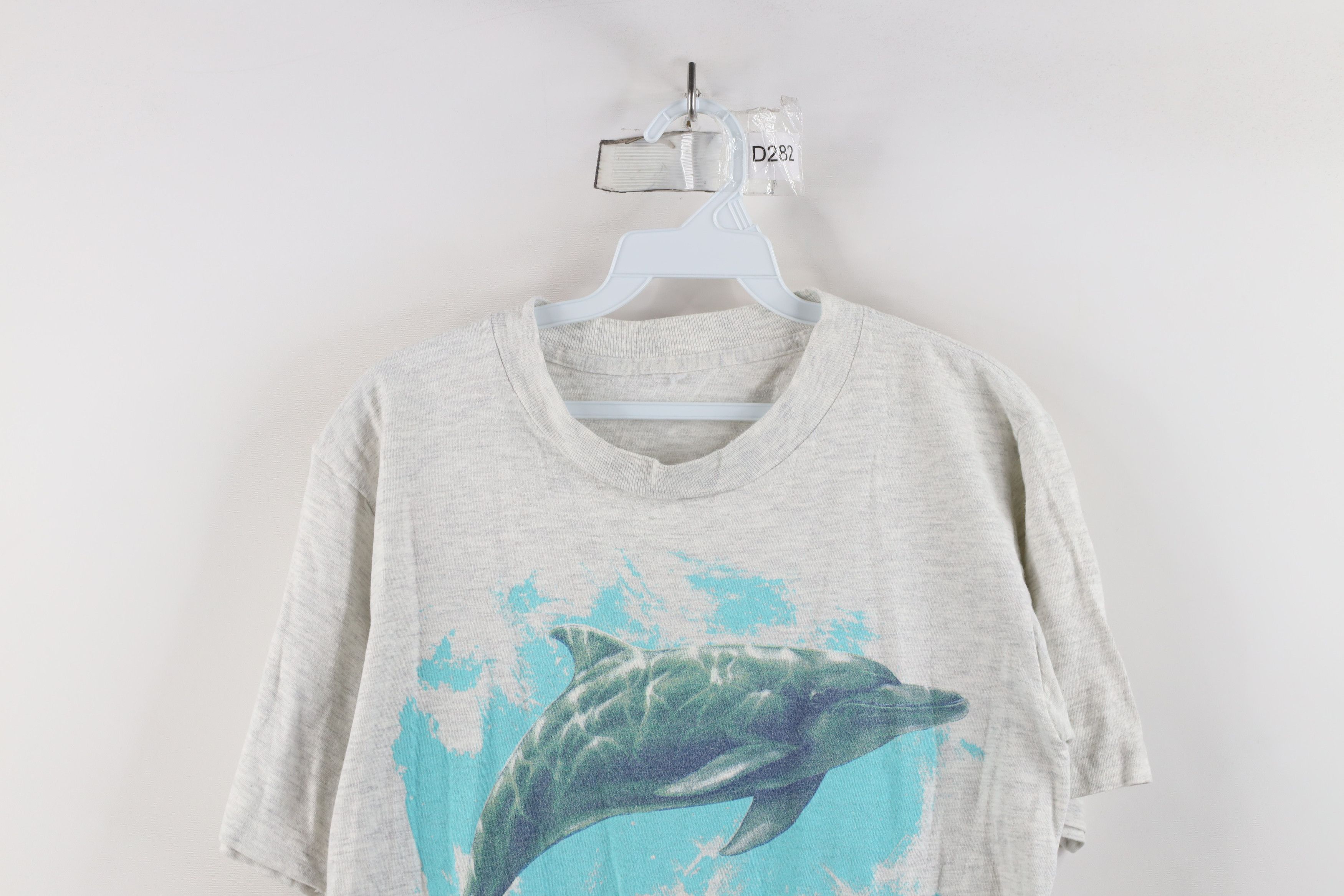 Vintage Vintage 90s Streetwear Florida Dolphin Nature T-Shirt Gray Size US M / EU 48-50 / 2 - 2 Thumbnail