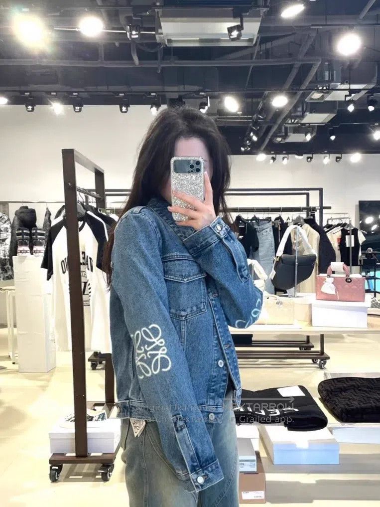 Loewe Loewe Classic Logo Embroidered Denim Jacket Size XS / US 0-2 / IT 36-38 - 4 Thumbnail