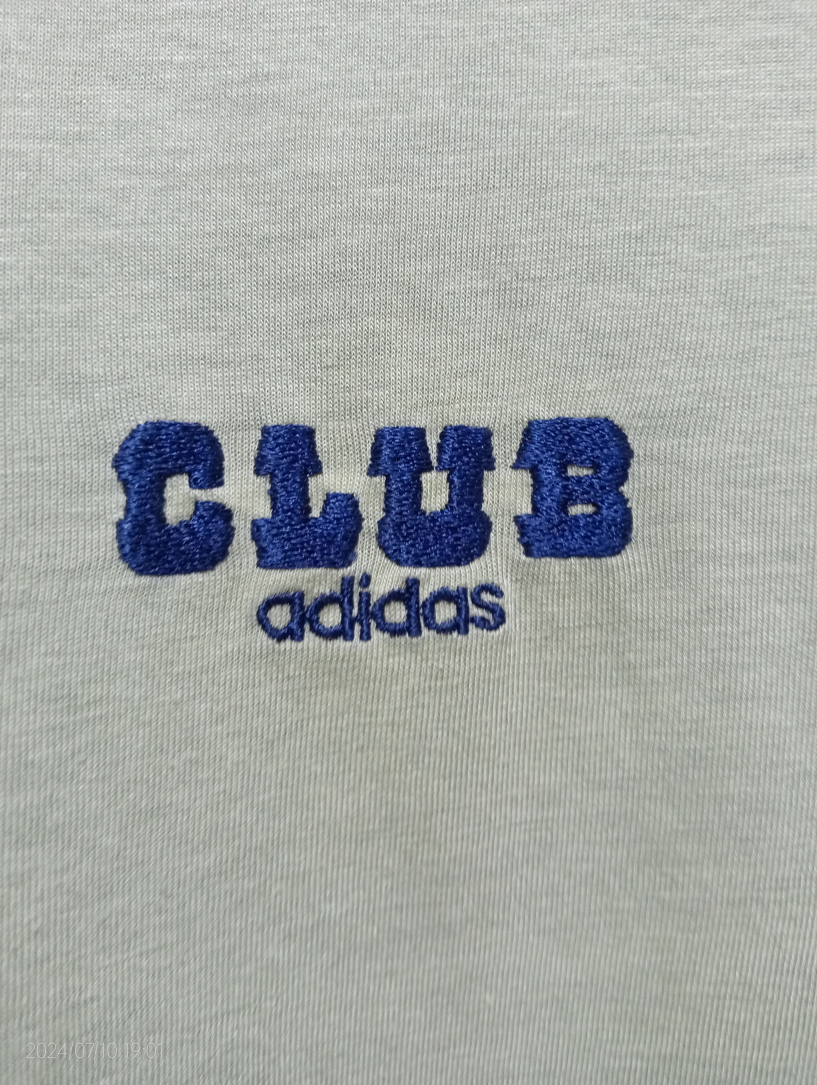 Adidas × Vintage Vintage '80s Single Stitch Adidas Club Tee Very Rare Size US L / EU 52-54 / 3 - 6 Thumbnail