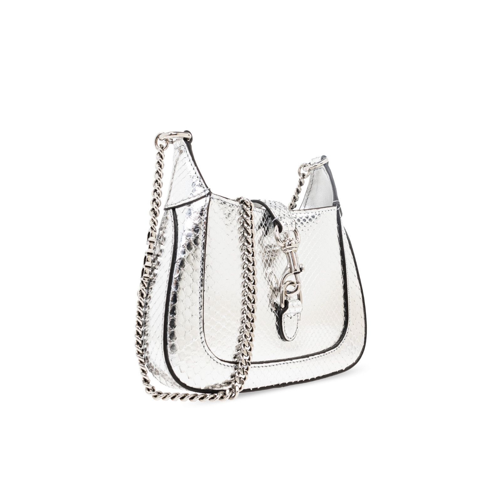 Gucci GUCCI Jackie Notte Silver Leather Shoulder Bag New & Authent Size ONE SIZE - 3 Thumbnail
