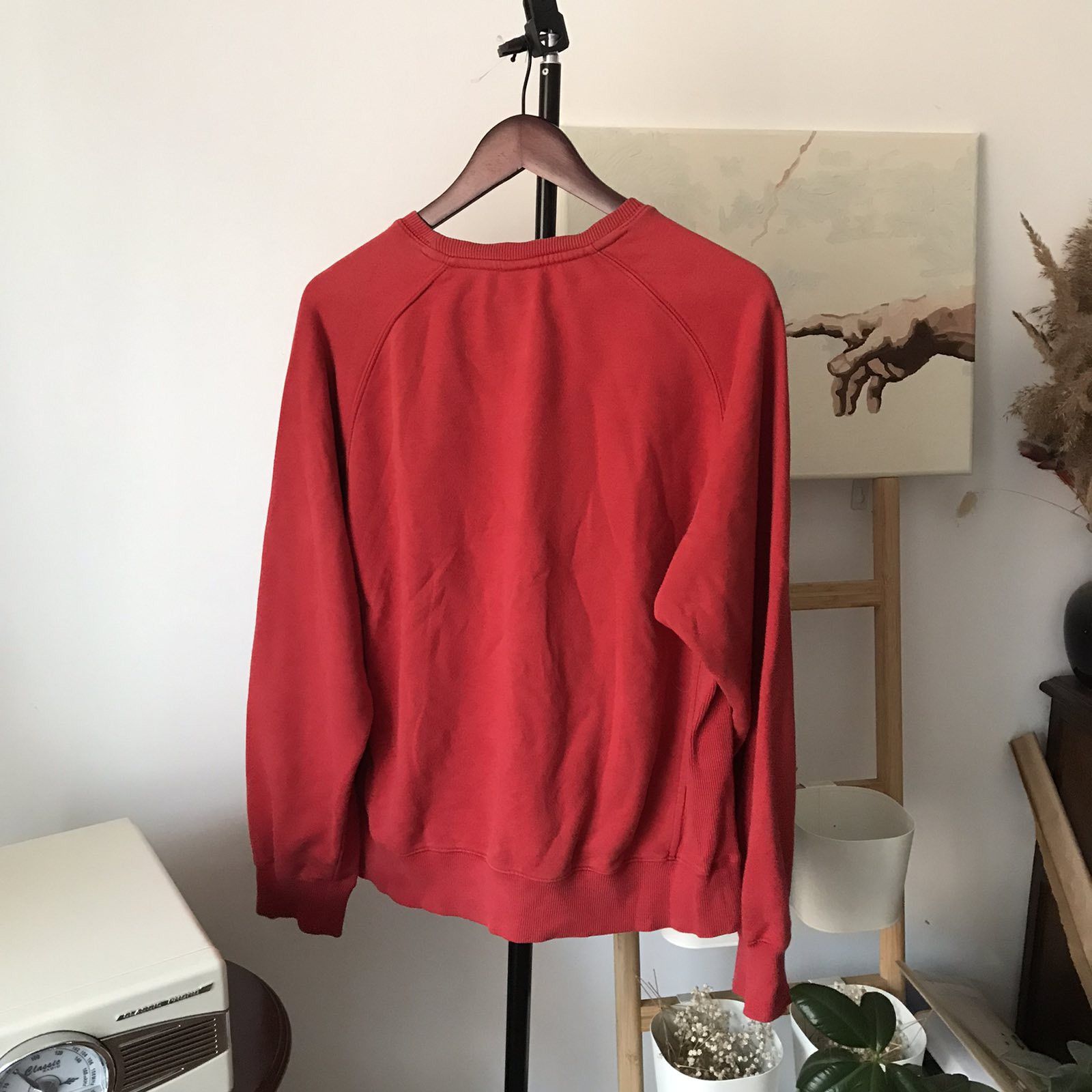 Nike × Vintage Nike Vintage 90s red sweatshirt Size US M / EU 48-50 / 2 - 2 Thumbnail