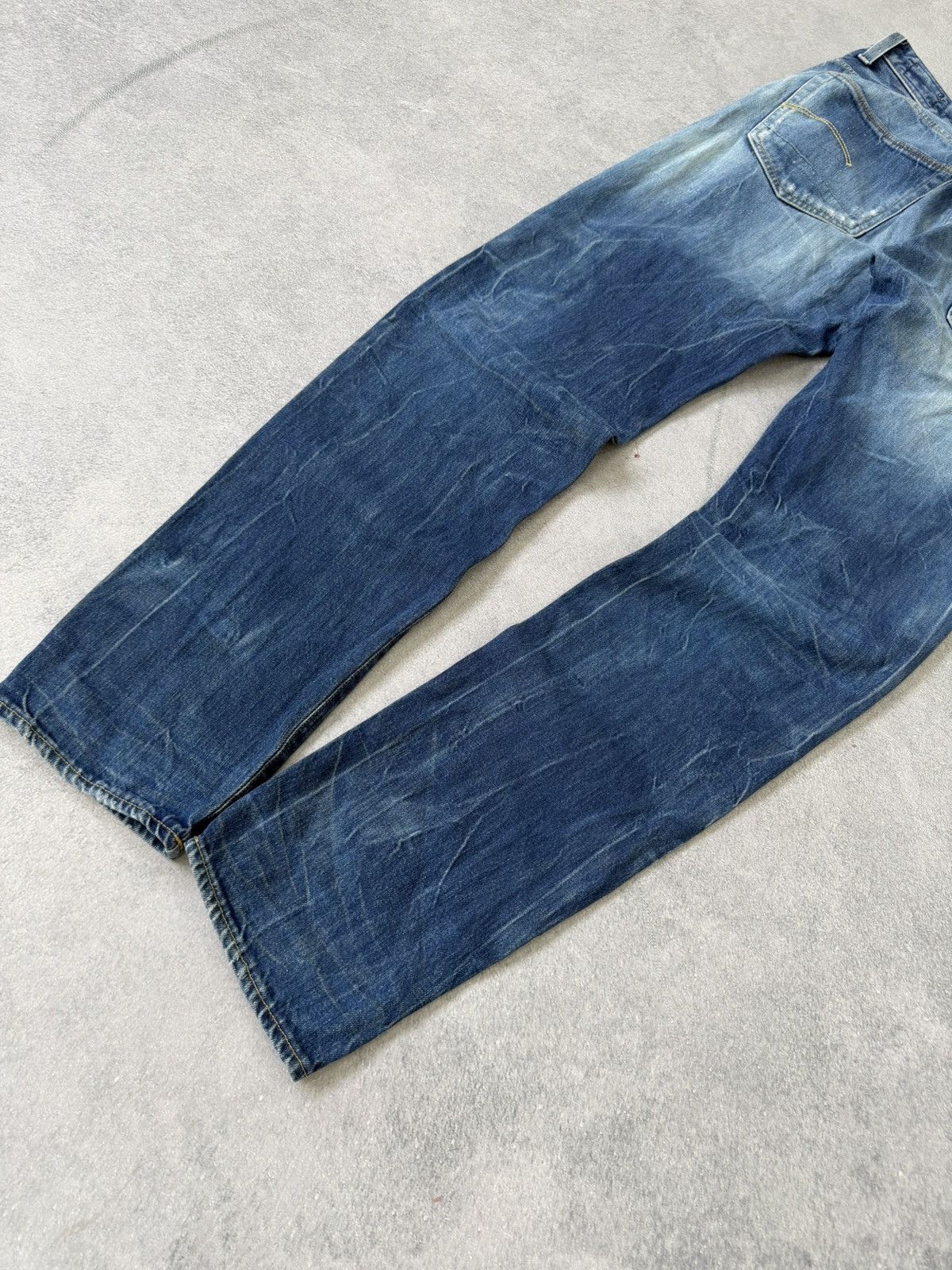 Hedi Slimane 2000s Edwin Hedi Slimame Style Washed Distressed Denim Jeans Size US 33 - 4 Thumbnail