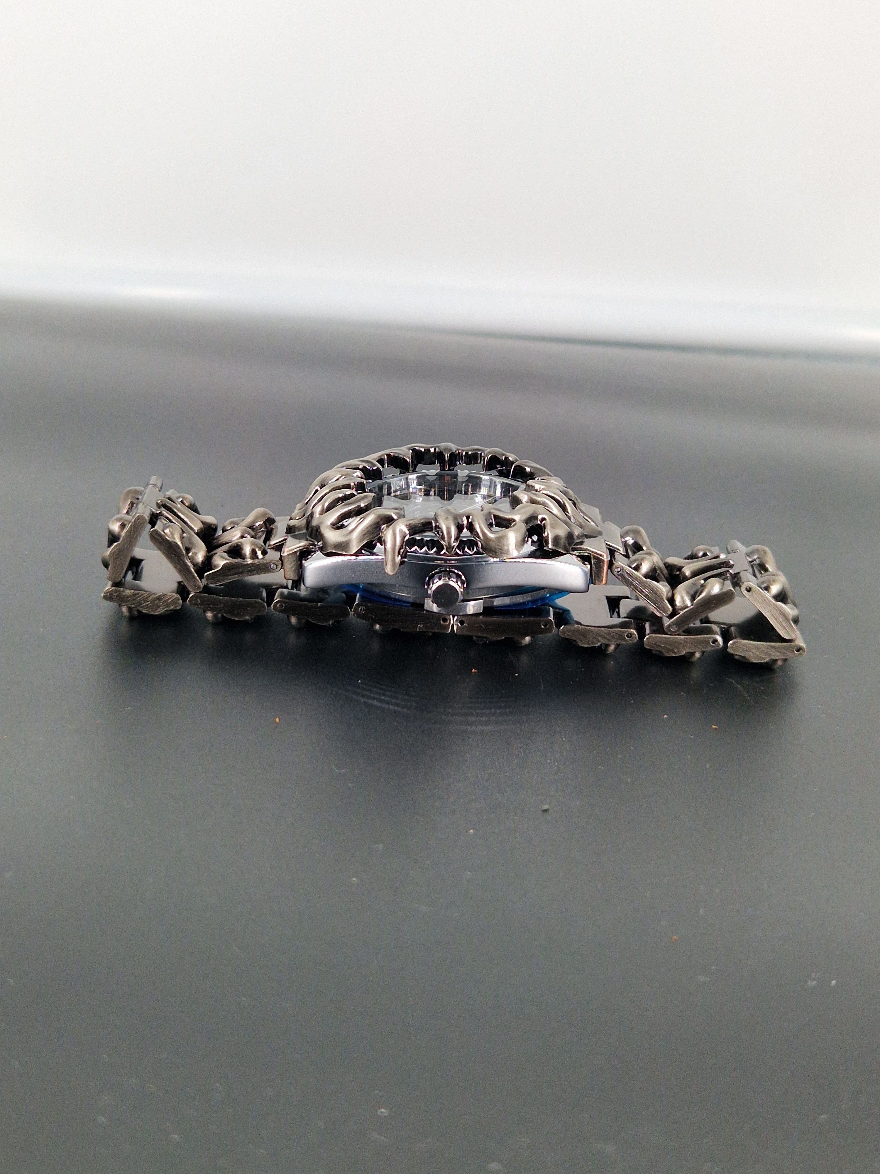 Other Y2K Opium Gothic Metal Chain Watch Flame Bracelet 40mm Size 40 - 4 Thumbnail
