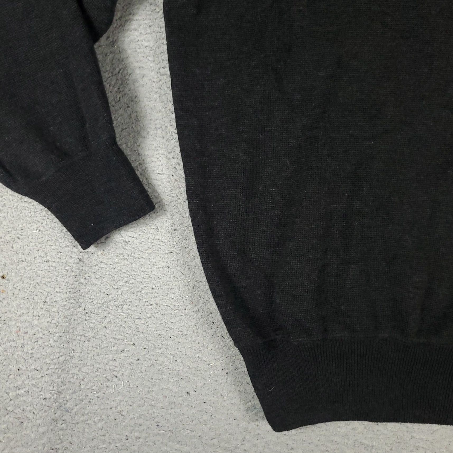Vintage VINTAGE I LEVRIERI Men’s XL Wool Sweater Collared Pullover Knit Black Casual Italy Size US XL / EU 56 / 4 - 3 Thumbnail