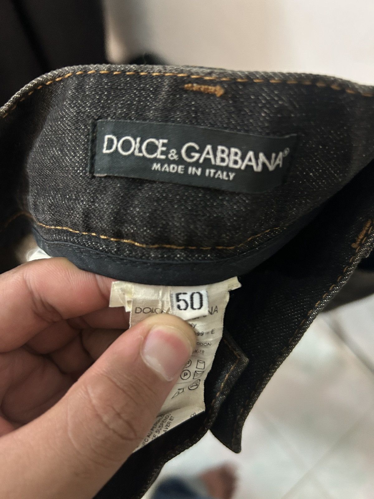 Dolce & Gabbana × Japanese Brand Dolce Gabbana Distressed Black Jeans Size US 37 - 17 Thumbnail