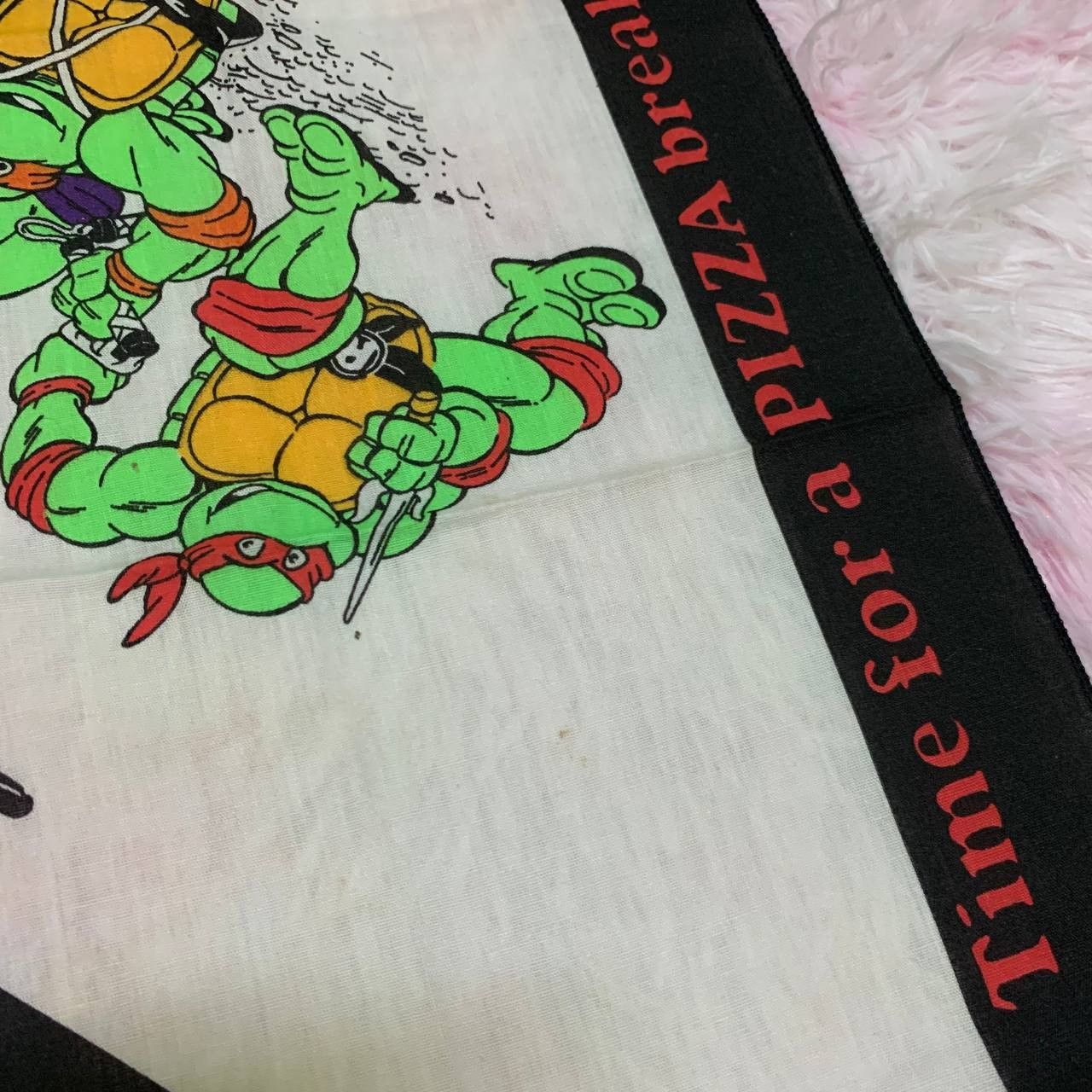 Cartoon Network × Vintage RARE Vintage Teenage Mutant Ninja Turtles 1990 Handkerchief Size ONE SIZE - 5 Thumbnail