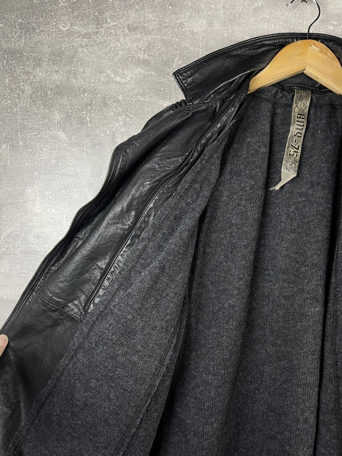 Ma+ GMS-75 Gimo's Leather Black Gothic GlamRock Avant Garde Coat Size S / US 4 / IT 40 - 12 Thumbnail