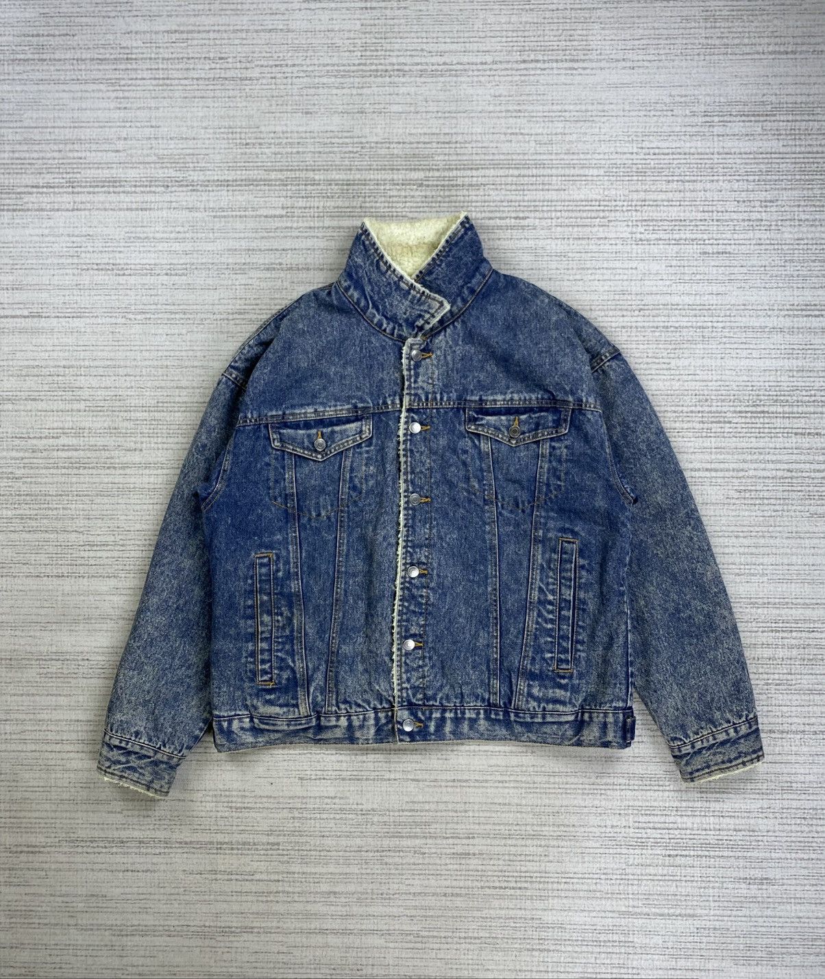 Issey Miyake Jungle Storm Denim Blue Multipocket Sherpa Denim Jacket Size US L / EU 52-54 / 3 - 5 Thumbnail