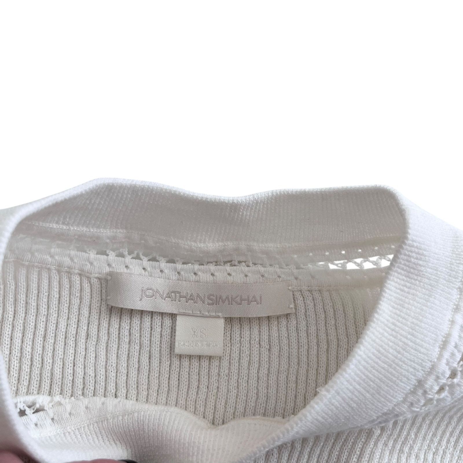 Jonathan Simkhai Jonathan Simkhai Veronica Ribbed Puff Sleeve Sweater Size XS / US 0-2 / IT 36-38 - 3 Thumbnail