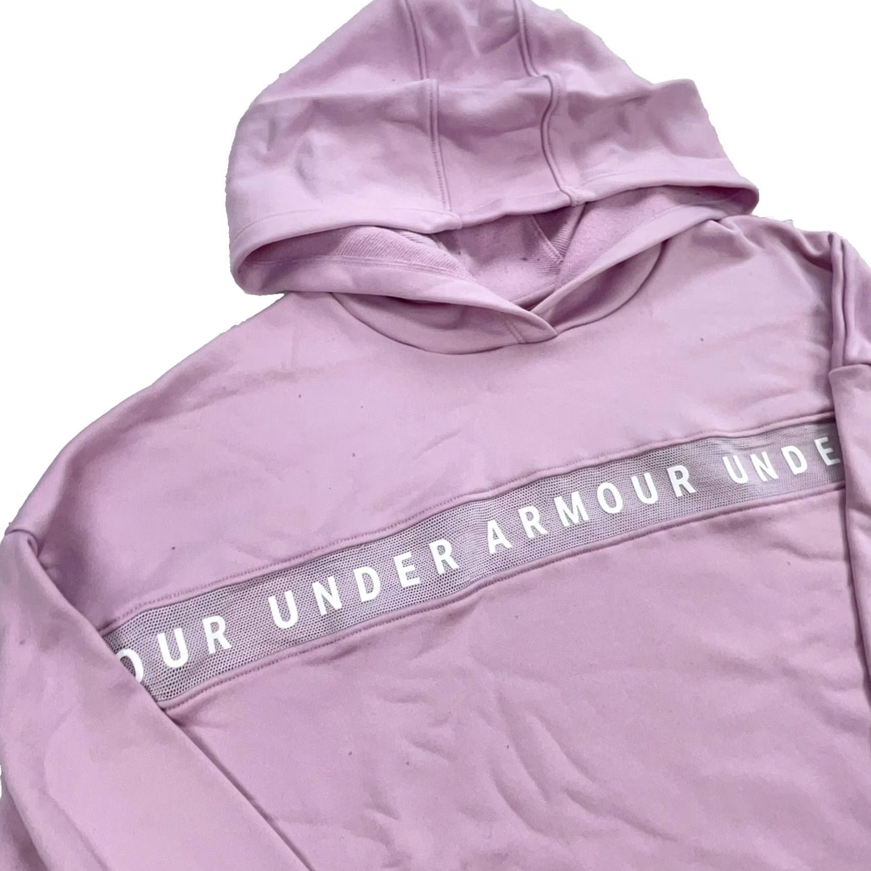 Under Armour VINTAGE Under Armour Hoodie Women XL Pink Sweatshirt Pullover Hooded Pockets Size XL / US 12-14 / IT 48-50 - 5 Thumbnail