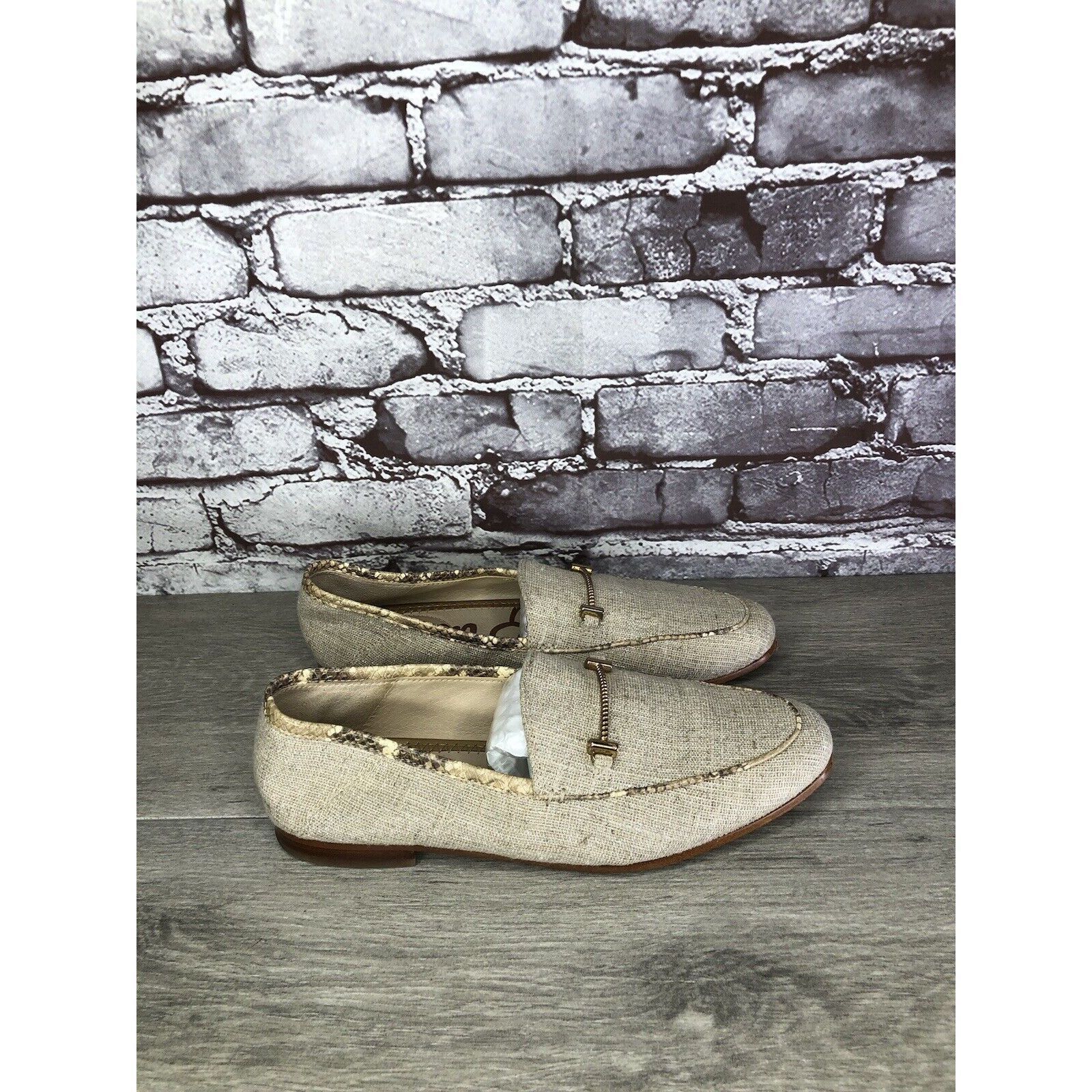 Sam Edelman Sam Edelman Lior Beige Leather Horsebit Almond Toe Slip On F Size US 7 / IT 37 - 3 Thumbnail