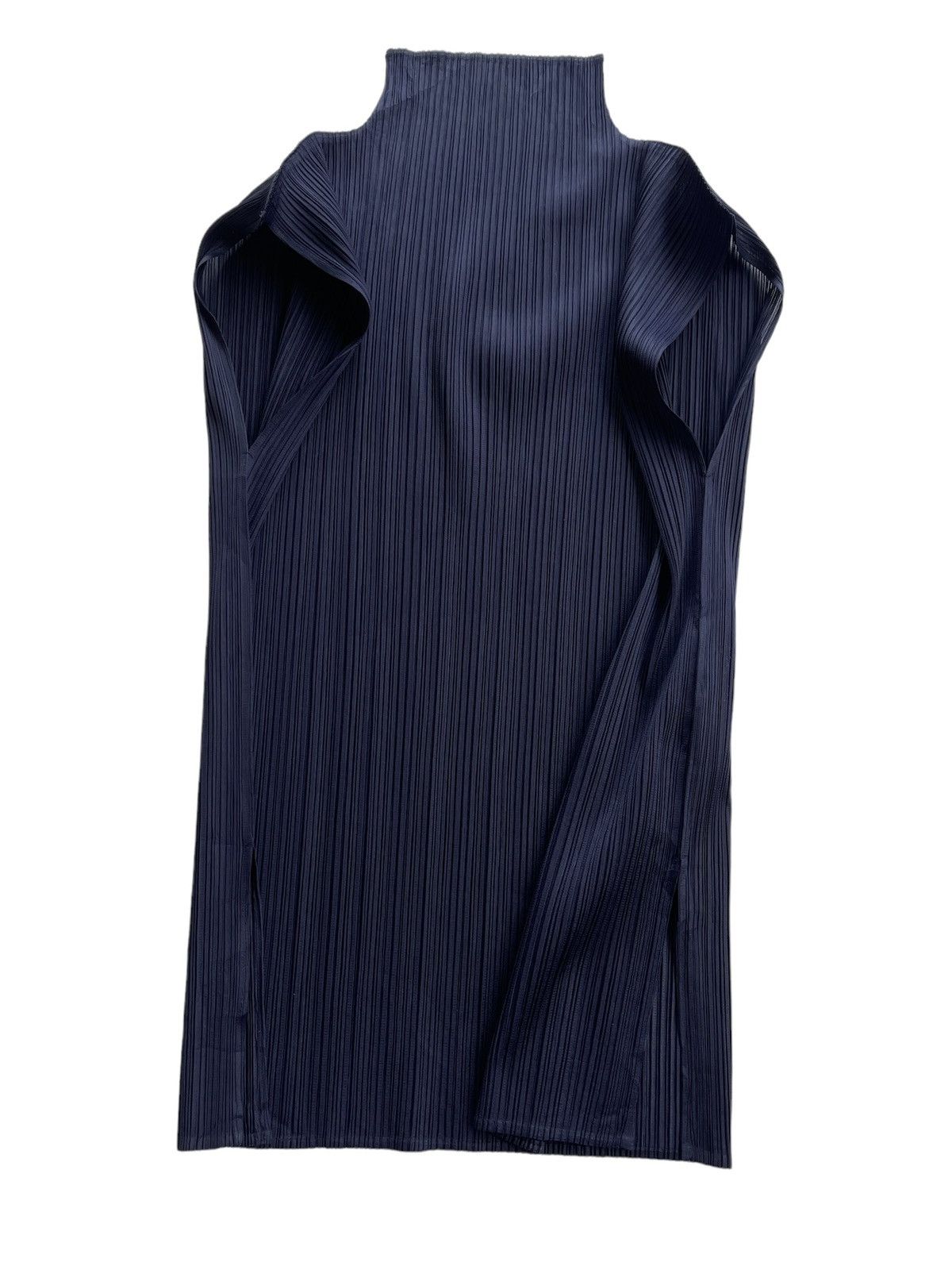 Pleats Please Issey Miyake Issey Miyake Pleats Please Top High Collar Navy Size M / US 6-8 / IT 42-44 - 4 Thumbnail