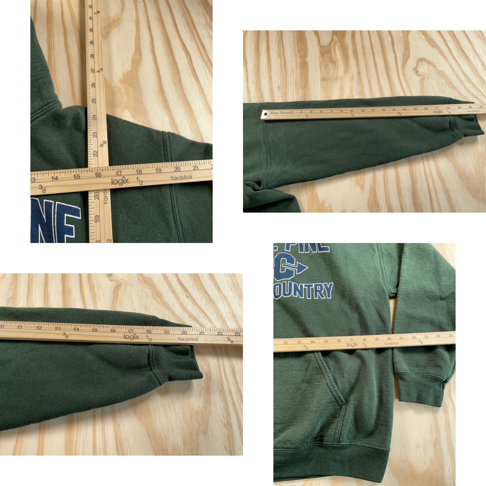 Vintage VINTAGE White Pine Cross Country Hoodie Adult Medium Dark Green Graphic Sweatshirt 90s Mens Size US M / EU 48-50 / 2 - 8 Thumbnail