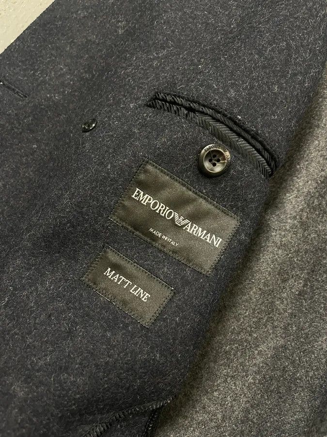 Emporio Armani AW2011 Emporio Armani Wool Navy Caban Jacket Size US L / EU 52-54 / 3 - 9 Thumbnail