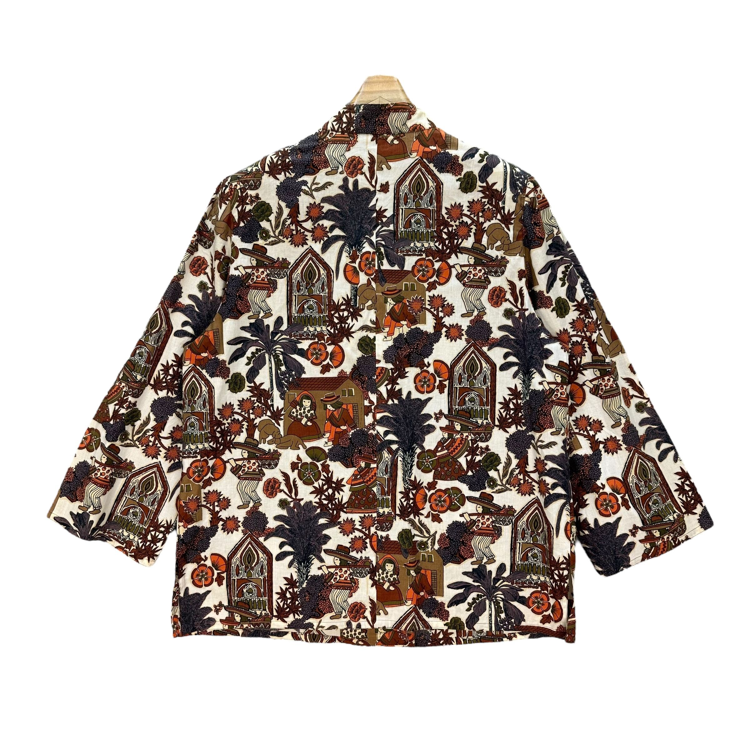 Japanese Brand SUN BOCO MOTIF DESIGN FULLPRINT CASUAL JACKET #8998-46 Size L / US 10 / IT 46 - 9 Thumbnail