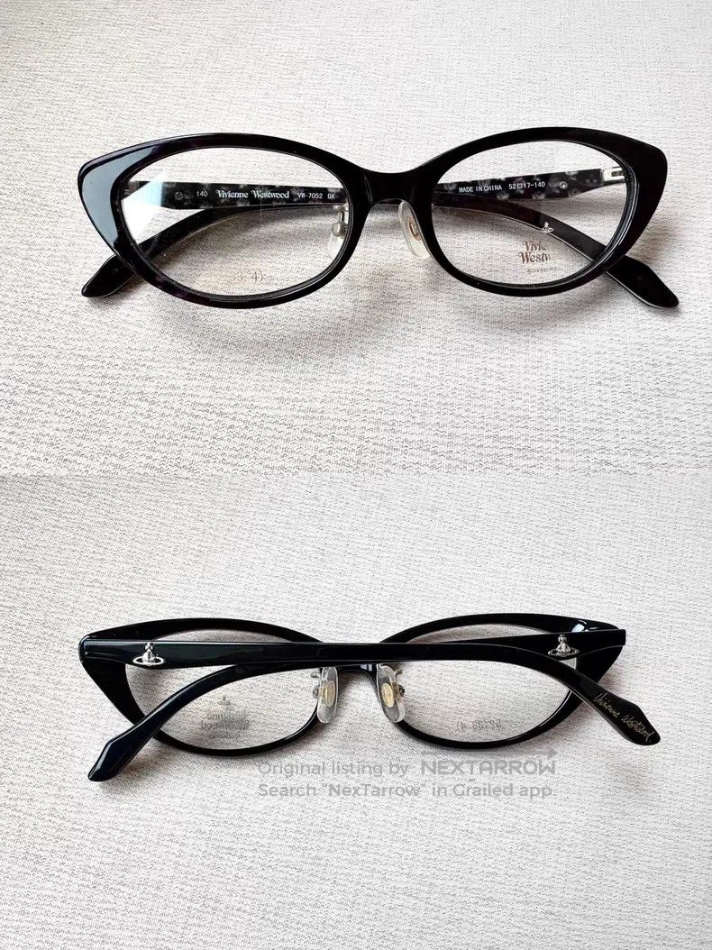 Vivienne Westwood Vivienne Westwood Vintage Black Cat-Eye Saturn Glasses Fra Size ONE SIZE - 3 Thumbnail