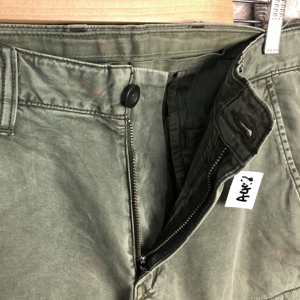 Faded Glory Uniqlo Green Cargo utility japan Multipocket Pants #A448 Size US 29 - 14 Thumbnail