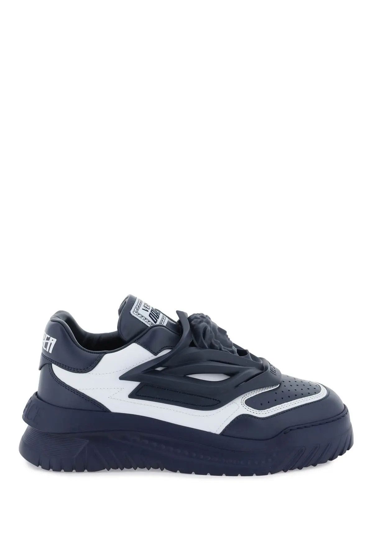 image of Versace O1S22I1N0124 Odissea Sneakers In White Blue, Men's (Size 8)