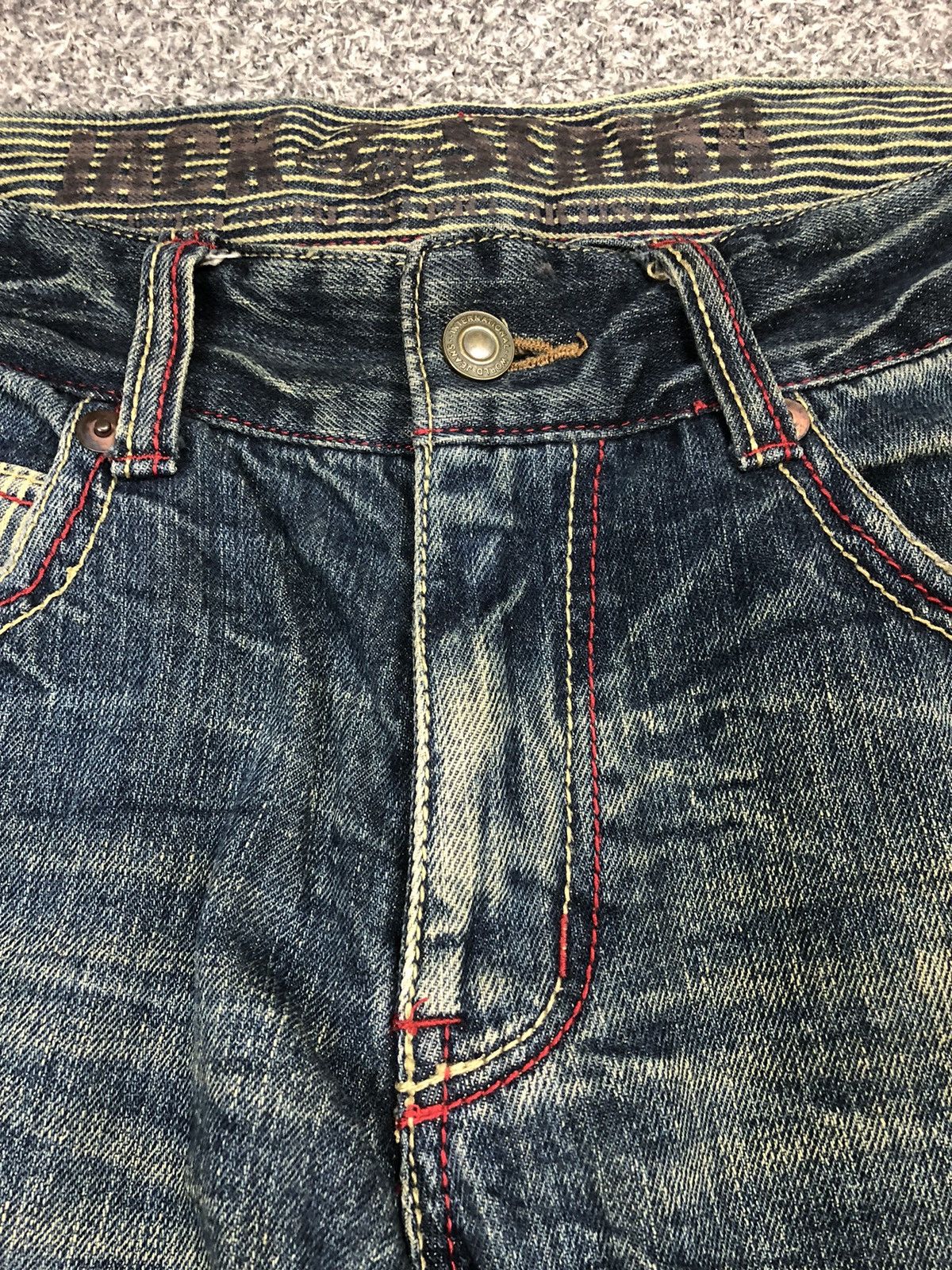 Japanese Brand Vintage Y2K Japanese Brands Jack Serika Sashiko Baggy Jeans Size US 31 - 14 Thumbnail