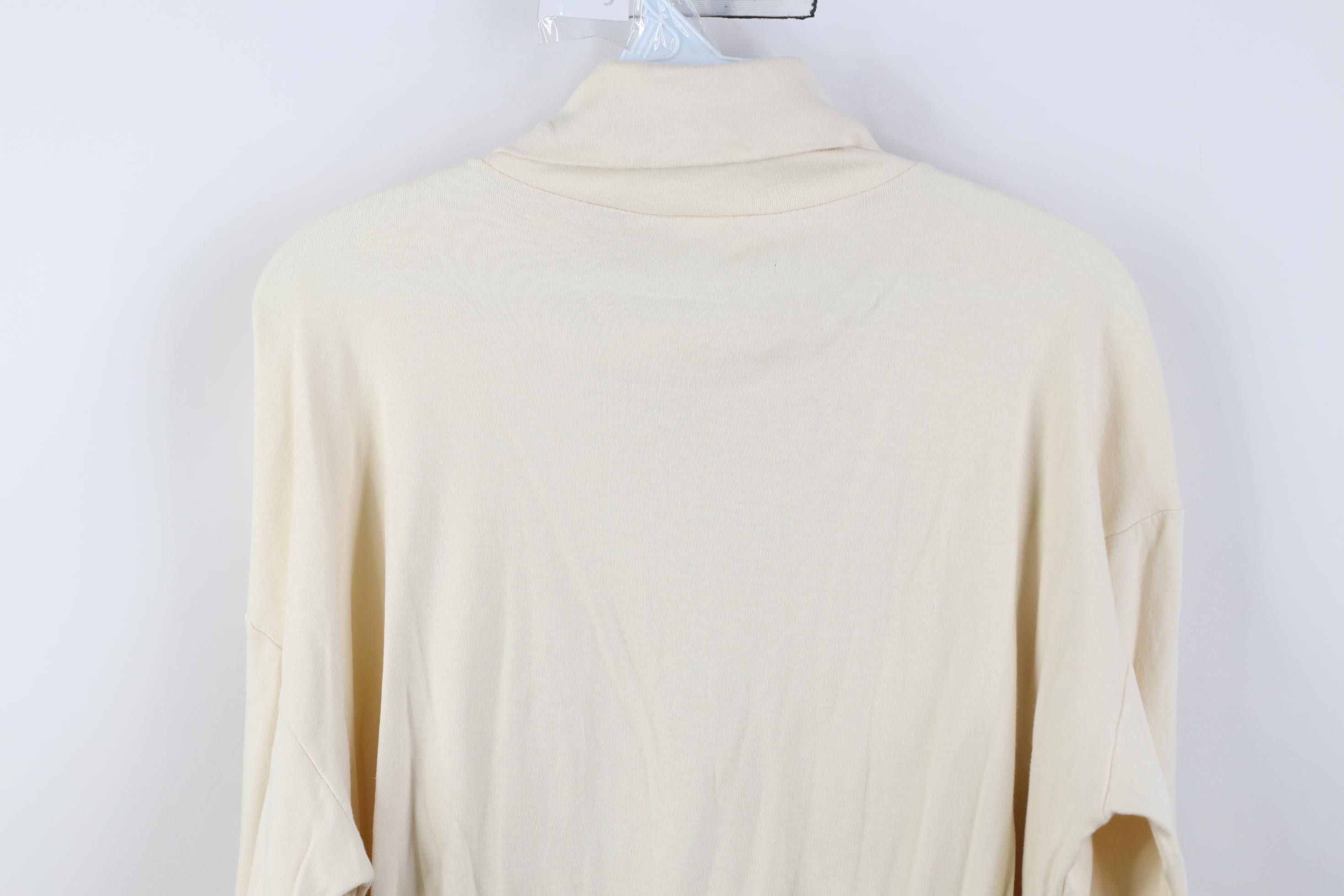Vintage Vintage 90s Streetwear Turtleneck T-Shirt Pale Cotton USA Size US L / EU 52-54 / 3 - 10 Thumbnail