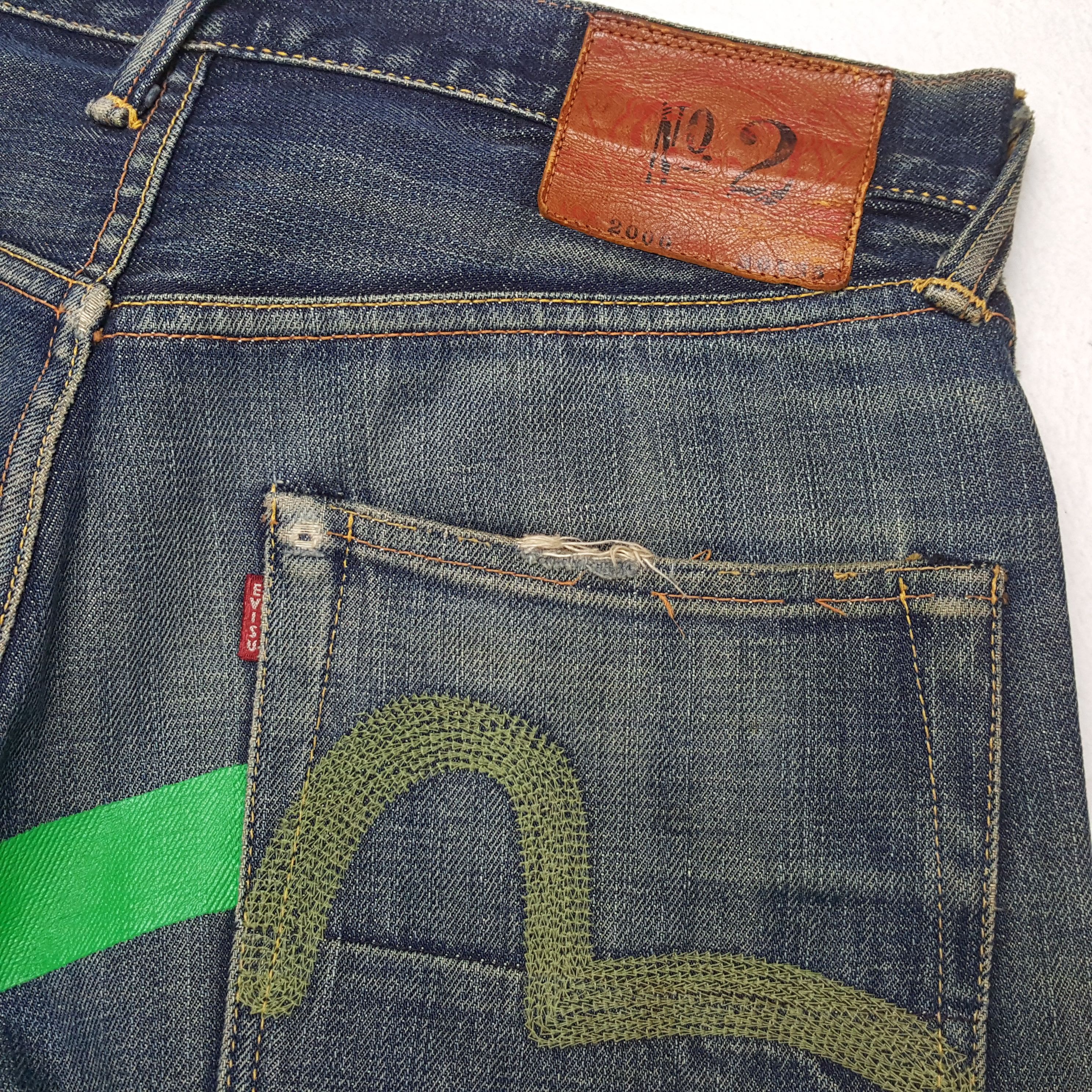 Evisu × Japanese Brand × Vintage Vintage EVISU Japanese Brand Daicock Custom Distressed Jeans Size US 30 / EU 46 - 14 Thumbnail