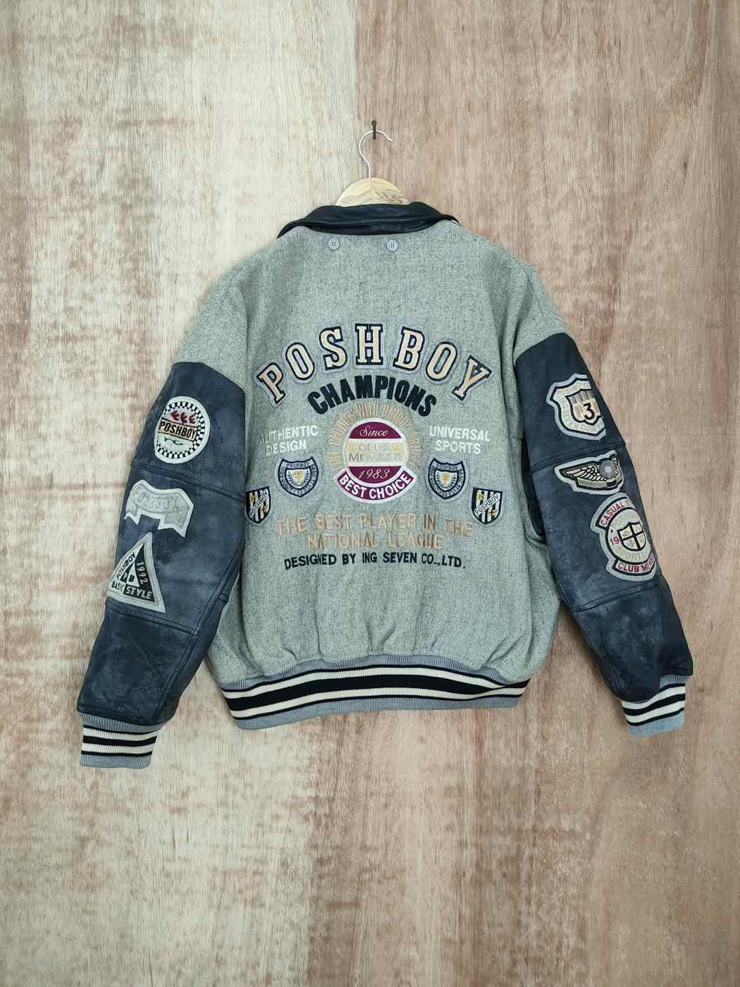 Vintage Posh Boy champion faded wool varsity jacket #4094DLAL Size US M / EU 48-50 / 2 - 10 Thumbnail