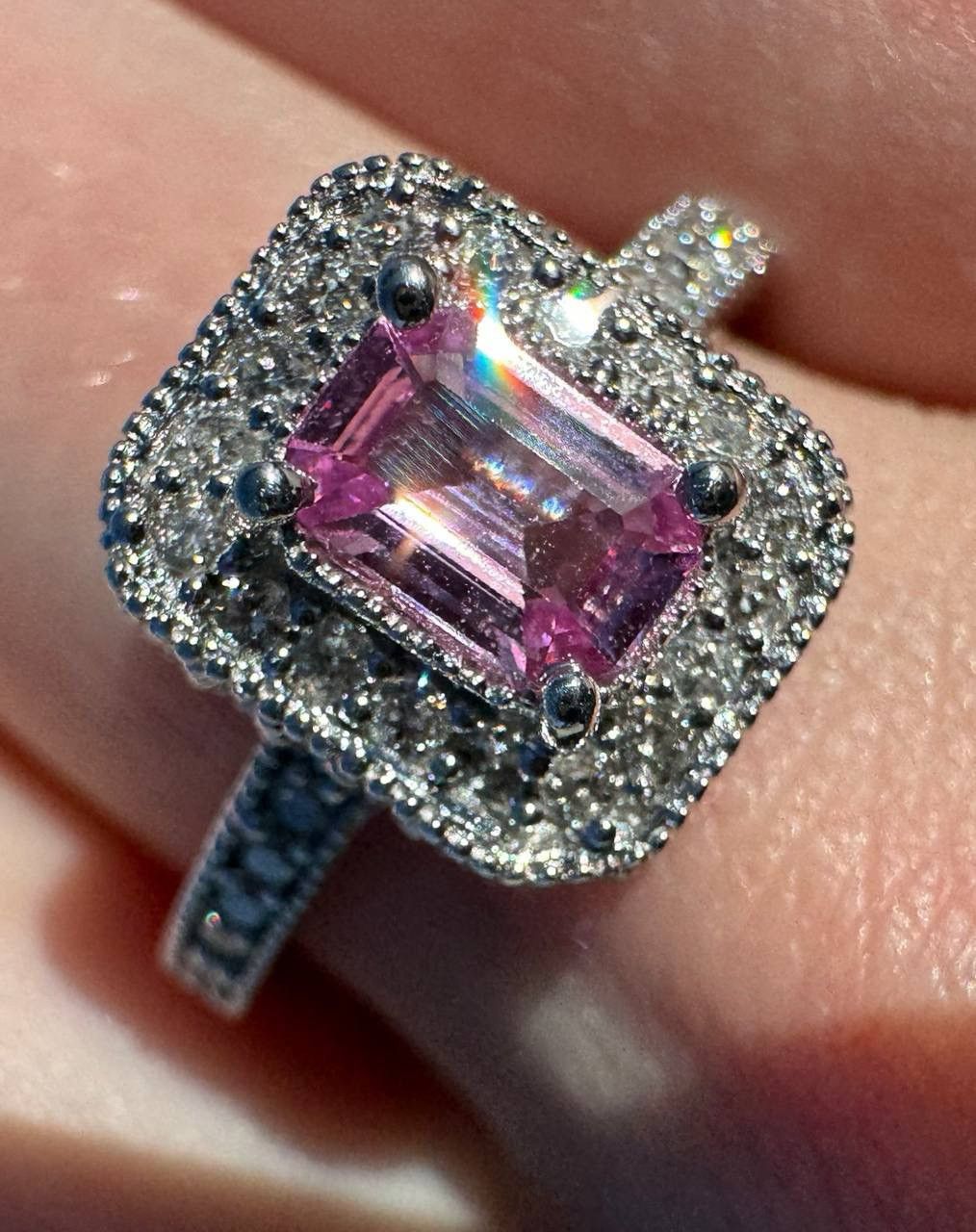 Other EFFY PINK SAPPHIRE & DIAMOND RING 14K WHITE GOLD LADIES Sz 7 Size ONE SIZE - 6 Thumbnail