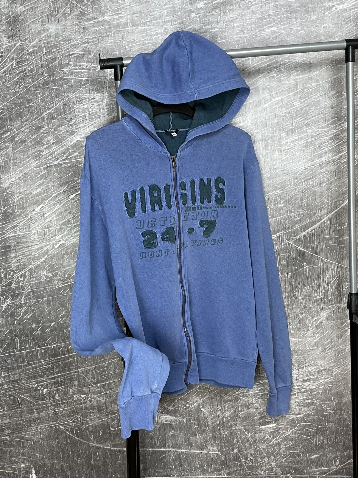 Dolce & Gabbana DOLCE GABBANA “VIRGINS DETECTOR 24/7” VINTAGE ZIP HOODIE Size US XL / EU 56 / 4 - 5 Thumbnail
