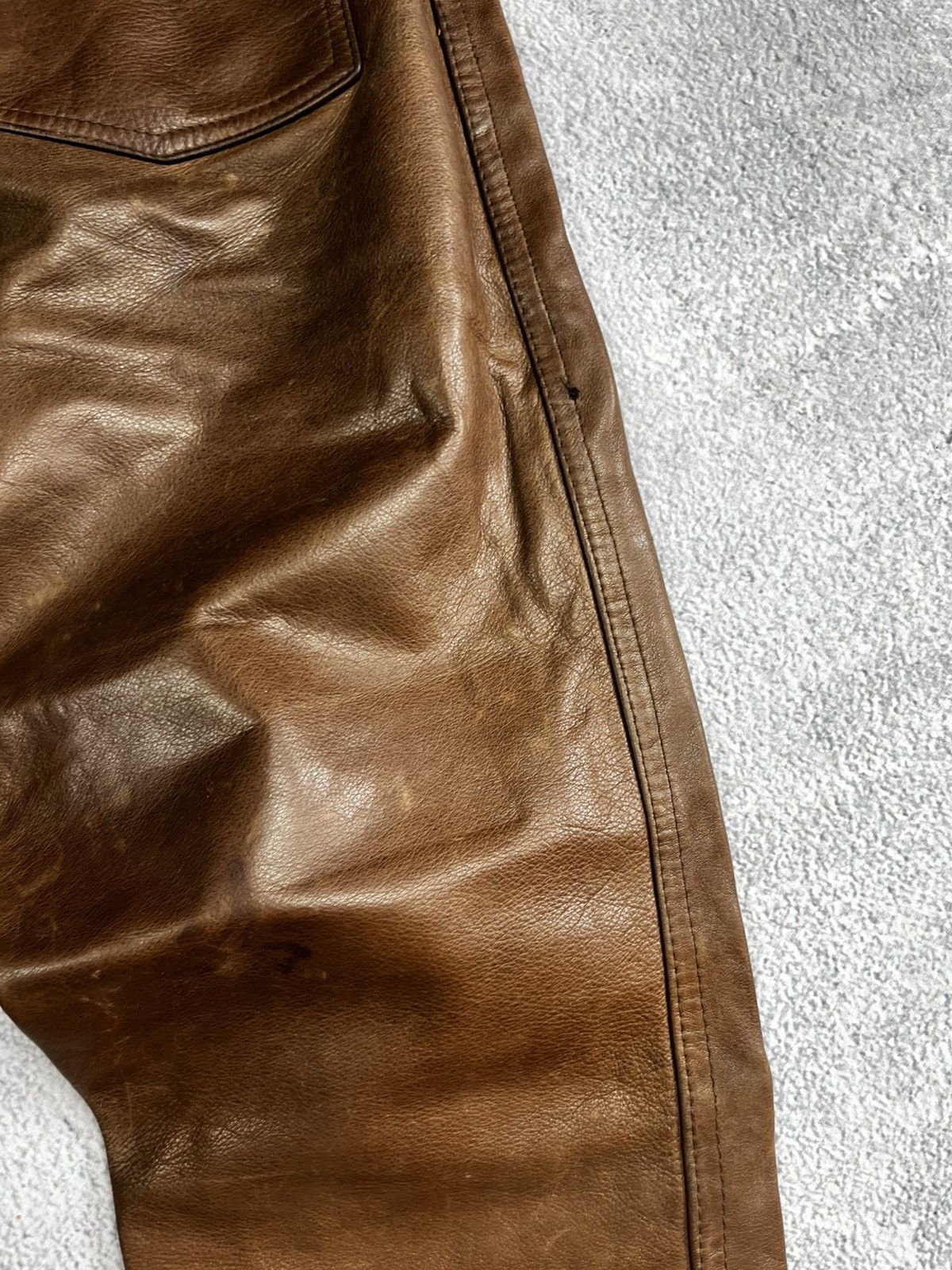 Genuine Leather Leather pants Chrome Hearts style vintage Size 28" / US 6 / IT 42 - 9 Thumbnail