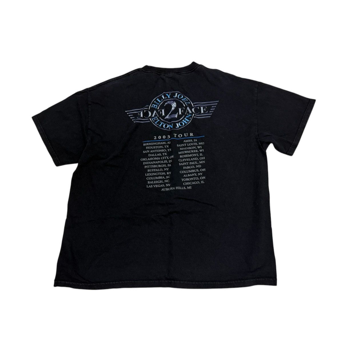 Band Tees × Vintage Vintage 2000s Elton John&Billy Joel Face 2 Face T Shirt Size US XL / EU 56 / 4 - 2 Thumbnail