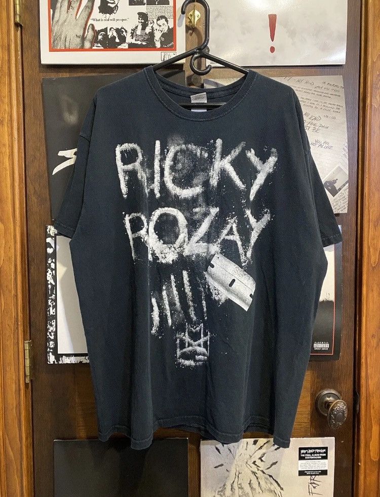 image of Mmg Rick Ross Ricky Rozay Cocaine Tee in Black, Men's (Size 2XL)