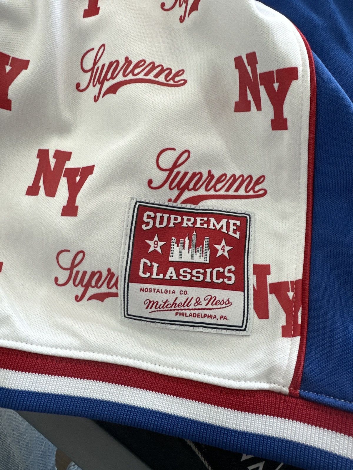 Supreme Supreme Mitchell & Ness Monogram Basketball Short White Size US 34 / EU 50 - 3 Thumbnail
