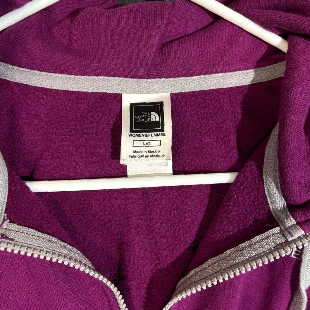 The North Face The North Face Purple Full Zip Hoodie Drawstring Hooded Sweater Women's L Size L / US 10 / IT 46 - 4 Thumbnail