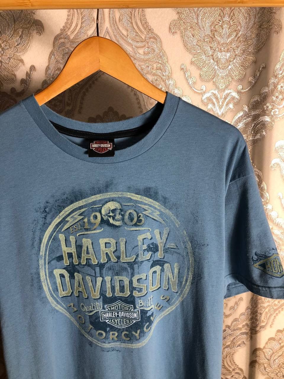 Harley Davidson VINTAGE HARLEY DAVIDSON MOTORCYCLE CHICAGO DOUBLE PRINTED Size US L / EU 52-54 / 3 - 2 Thumbnail