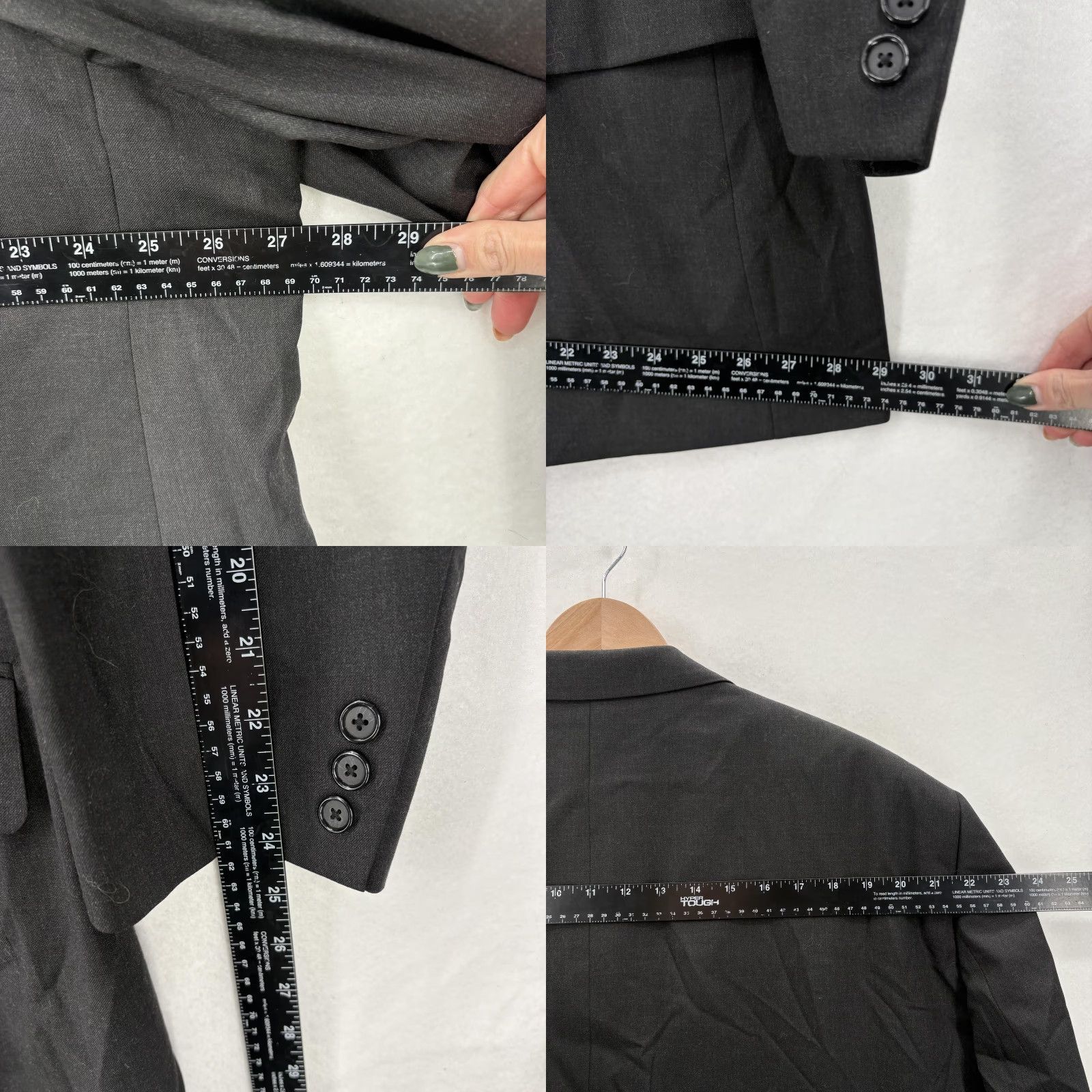 Vintage Oak Hill Blazer Mens 52R Black Wool Two-Button Lined Sport Coat Jacket Size 52R - 9 Thumbnail