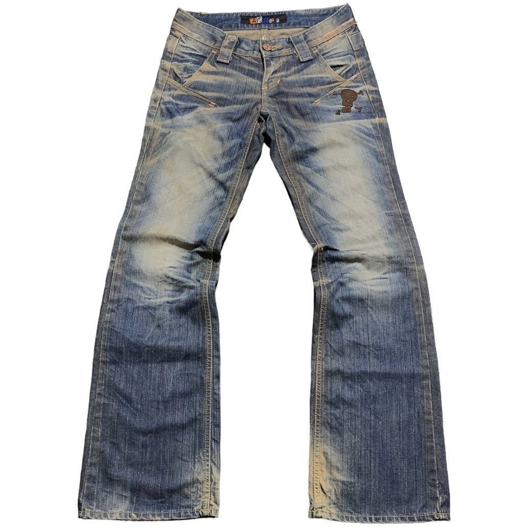 Hysteric Glamour × Japanese Brand × Tornado Mart Japan Flare riped fading denim Size US 30 / EU 46 - 1 Thumbnail