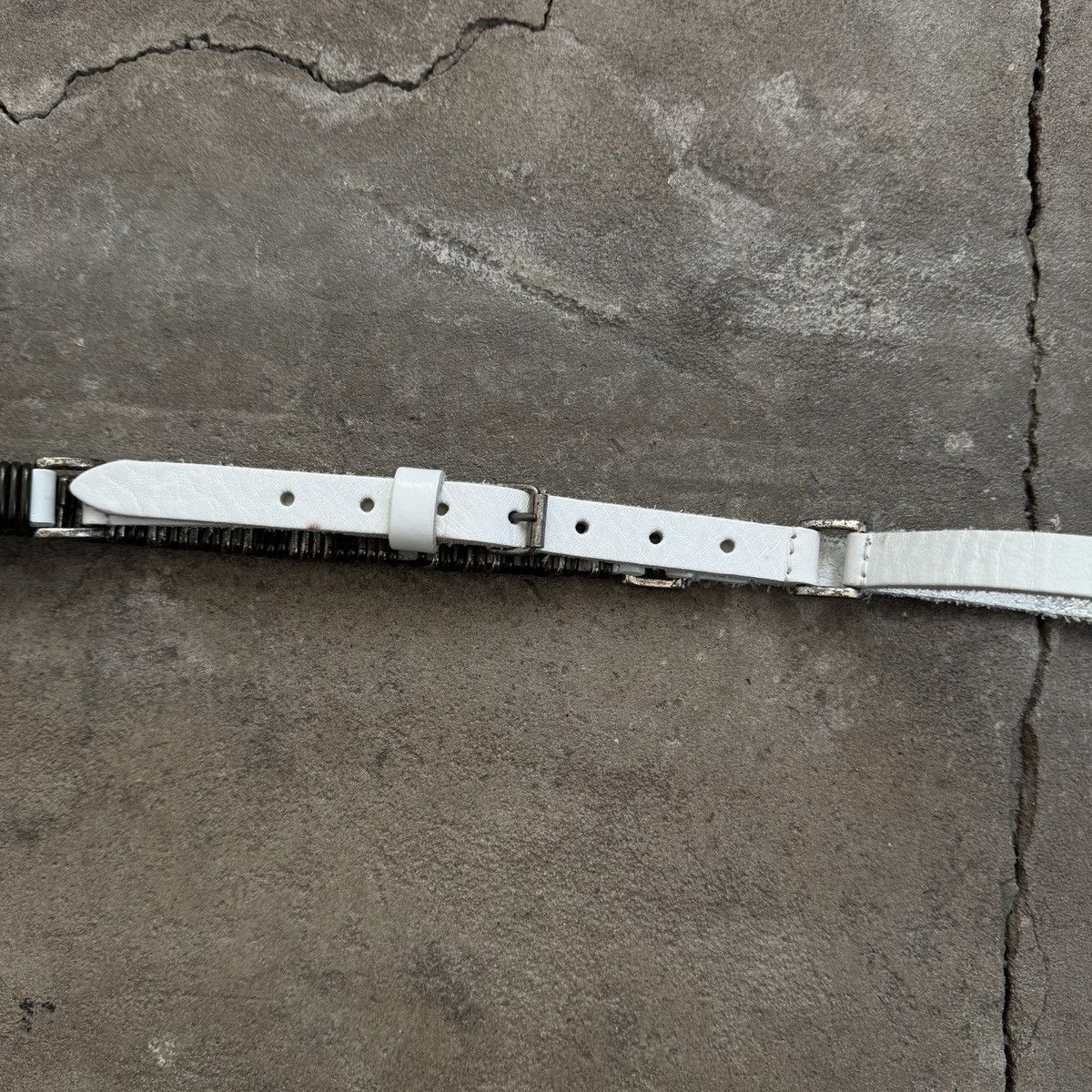 20471120 Sam Brown Avant Garde Punk Ring Leather Belt Size ONE SIZE - 5 Thumbnail