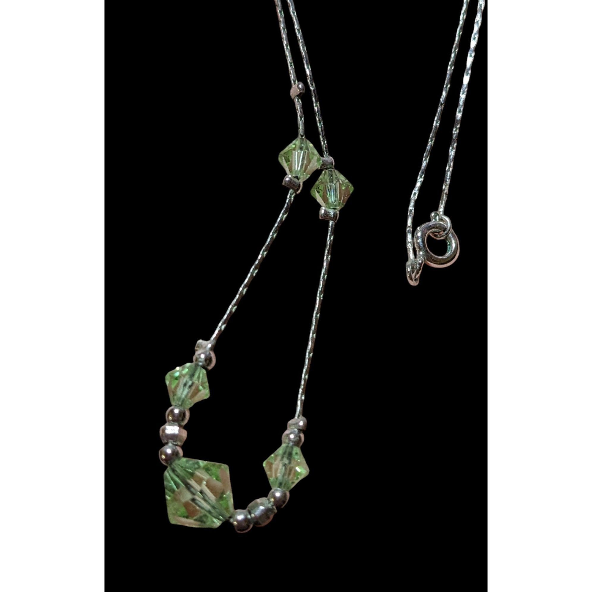 Other Minimalist Green And Silver Beaded Necklace Size ONE SIZE - 7 Thumbnail