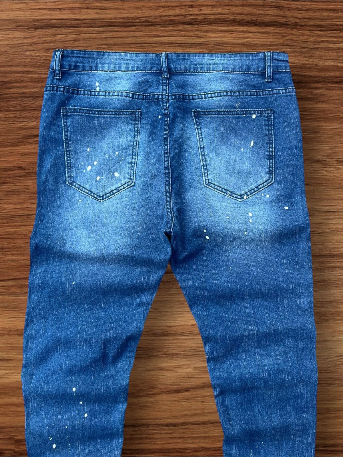Japanese Brand Vintage Japanese Brand Ripped Destroyed Biker Blue Wash Jean Size US 36 / EU 52 - 5 Thumbnail