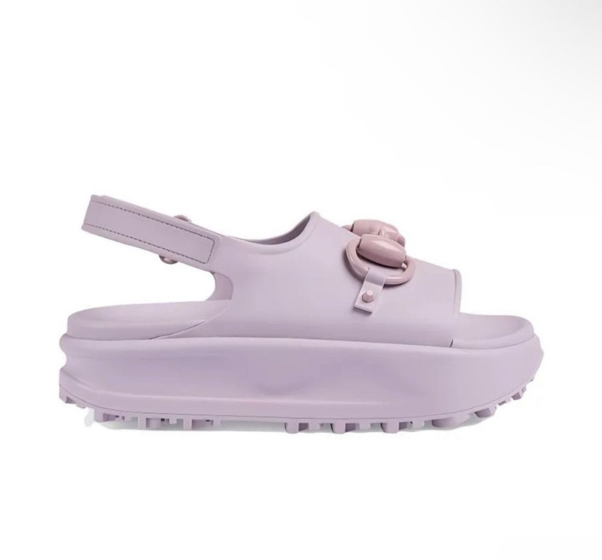 Gucci Gucci Horsebit Flatform Sandal Talc Pink Size 40 Size US 10 / IT 40 - 1 Thumbnail
