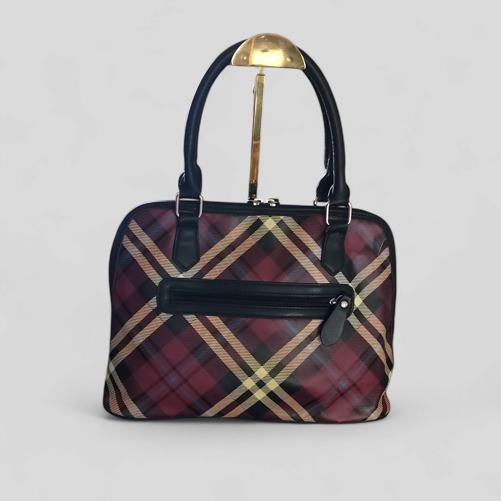 Giani Bernini Giani Bernini faux leather Plaid Dome Satchel, Size ONE SIZE - 2 Thumbnail